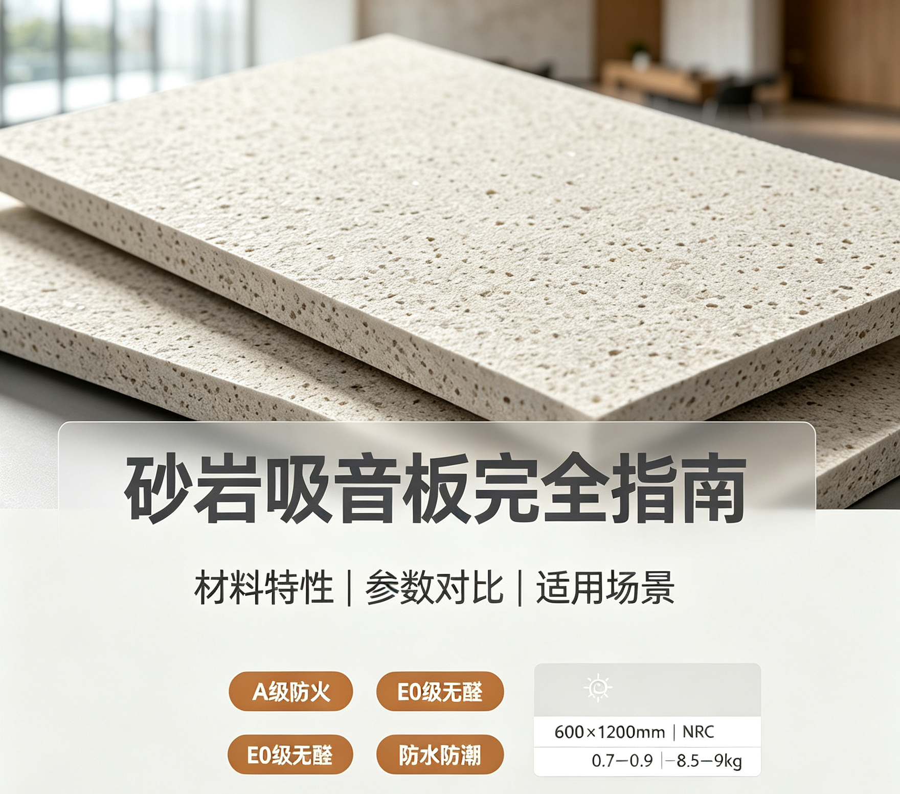 砂巖吸音板是什么？和聚酯纖維、木質比哪個好，優缺點在哪？