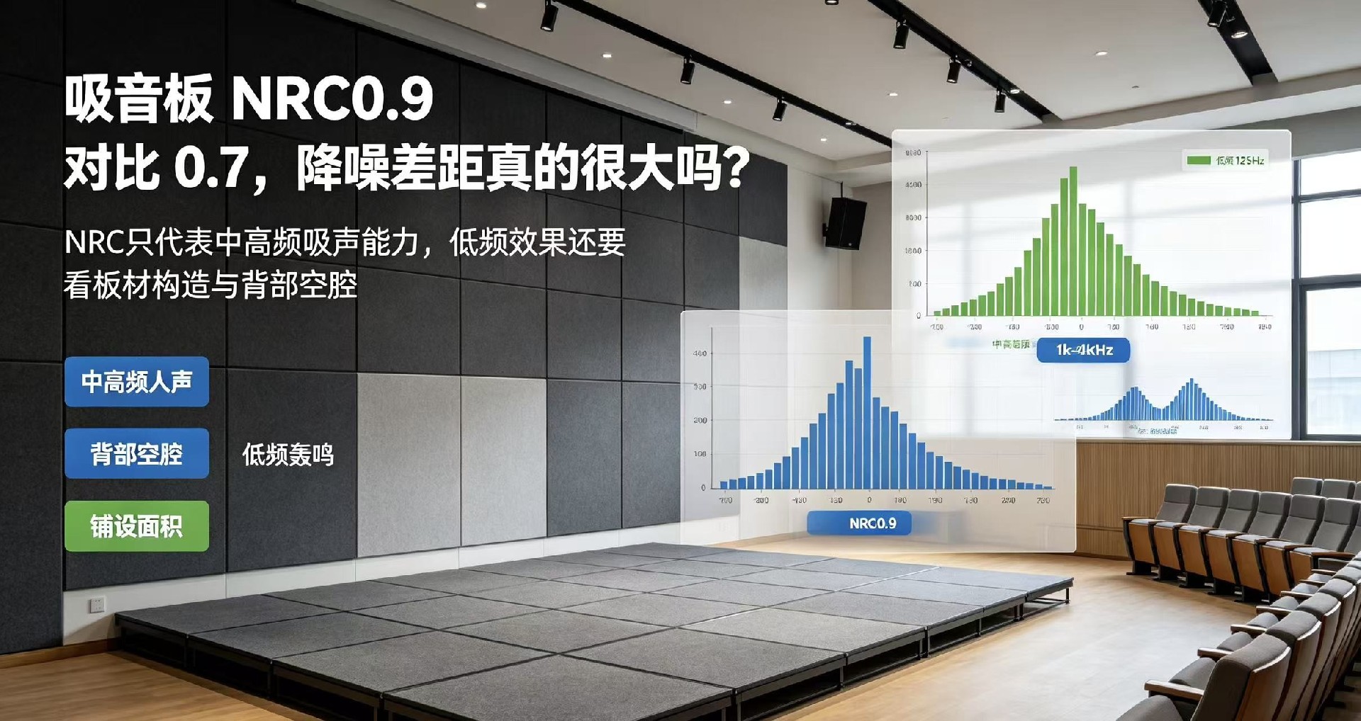 吸音板 NRC0.9 對比 0.7，降噪差距真的很大嗎？