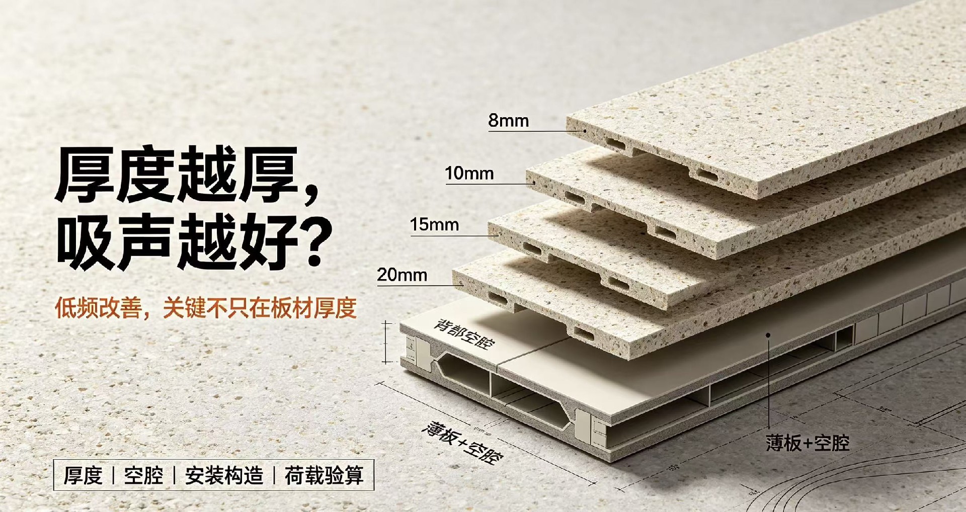 砂巖吸音板厚度越厚，吸聲效果就越好嗎？